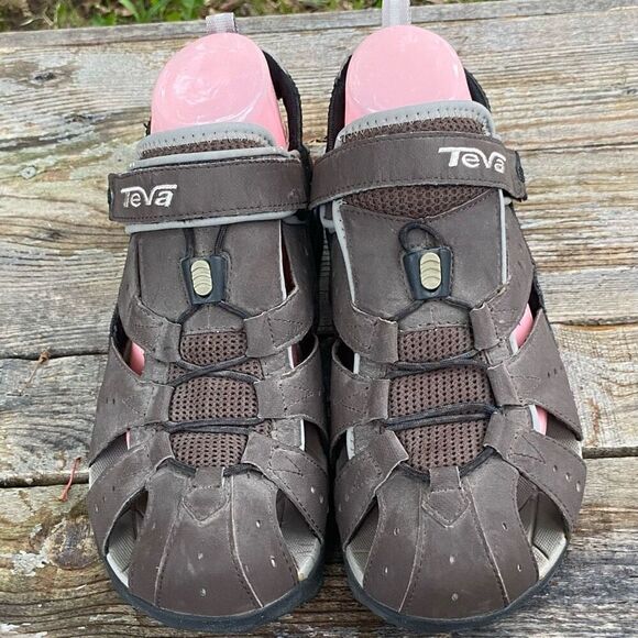 Teva Dozer Brown Closed Toe Sport Hiking Sandal Women’s Size 9.5 - Picture 2 of 8